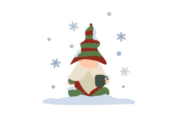 A Cozy Gnome Snowing Design for Crafting and Christmas Decor