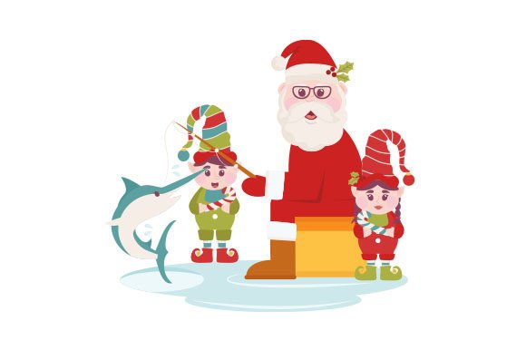 A Professional's Take on the Santa Fishing Embroidery Design