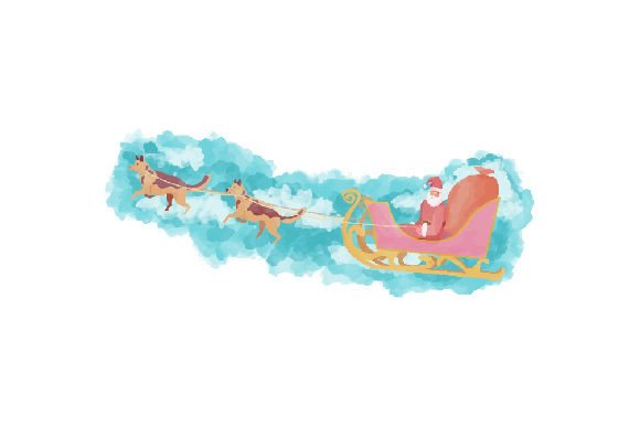 A Retro Watercolor Santa for Modern Embroidery Projects