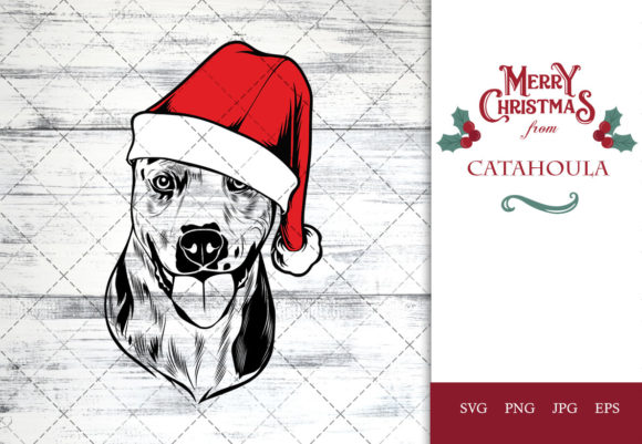 Catahoula Christmas Clipart for Crafts and Graphics