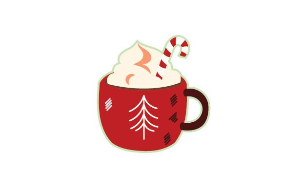 Crafting Christmas Content with Retro Hot Chocolate Sticker Design