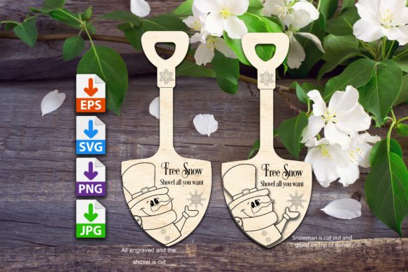 Free Snow Shovel Ornament: A Laser Cut Winter Asset Review