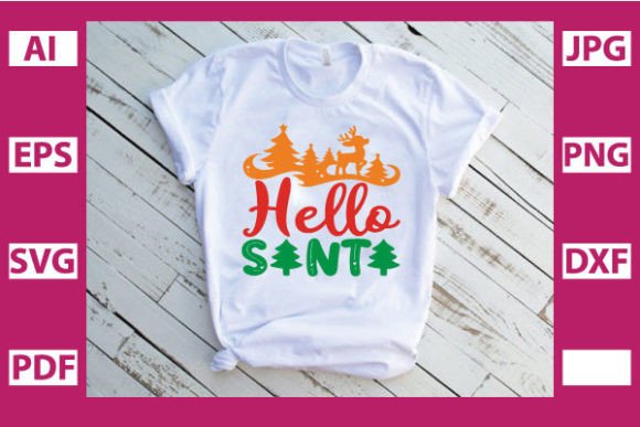 Hello Santa Graphics for Festive Print Templates & Projects