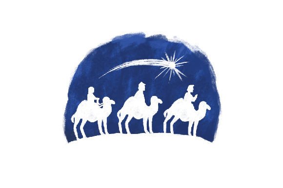 Integrating The Three Wise Men Watercolor into Christmas Crafts and Branding