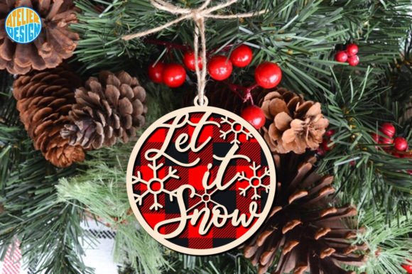 Let It Snow Ornament for Branding in Laser Cutting and Winter