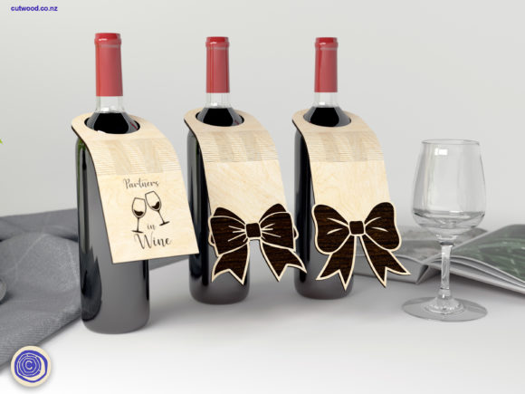 Wine Bottle Gift Tag: A Laser-Cut Birthday Asset for Crafters